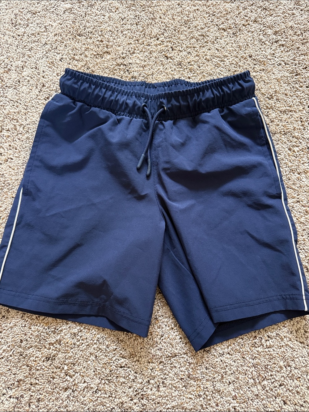 all in motion Navy Athletic Shorts with Side Piping